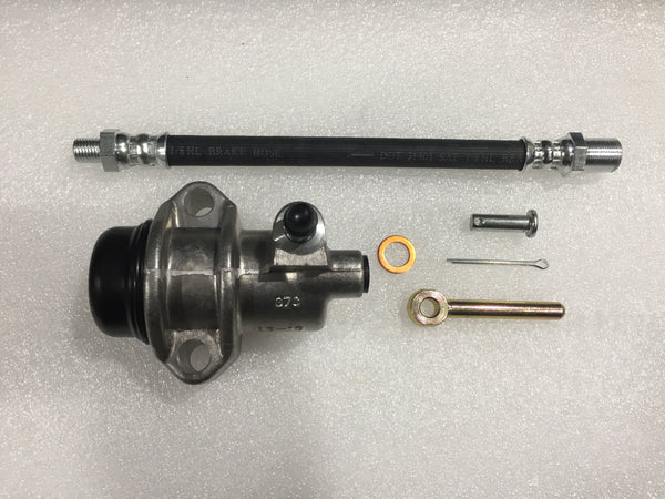 MGB CLUTCH SLAVE CYLINDER +HOSE + WASHER + PUSH ROD + CLEVIS PIN + SPLIT PIN - INCLUDES DELIVERY