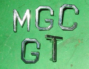 BADGE SET MGC GT LETTERS - INCLUDES DELIVERY