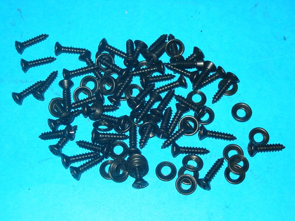 GBK3004 SCREW KIT INTERIOR TRIM MGB MGC BLACK 50 SCREWS + 50 CUP WASHERS - INCLUDES DELIVERY