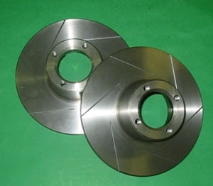 PAIR - BRAKE DISC MINI 1275 LS + 1275 MOKE 8.4 GROOVED - INCLUDES DELIVERY