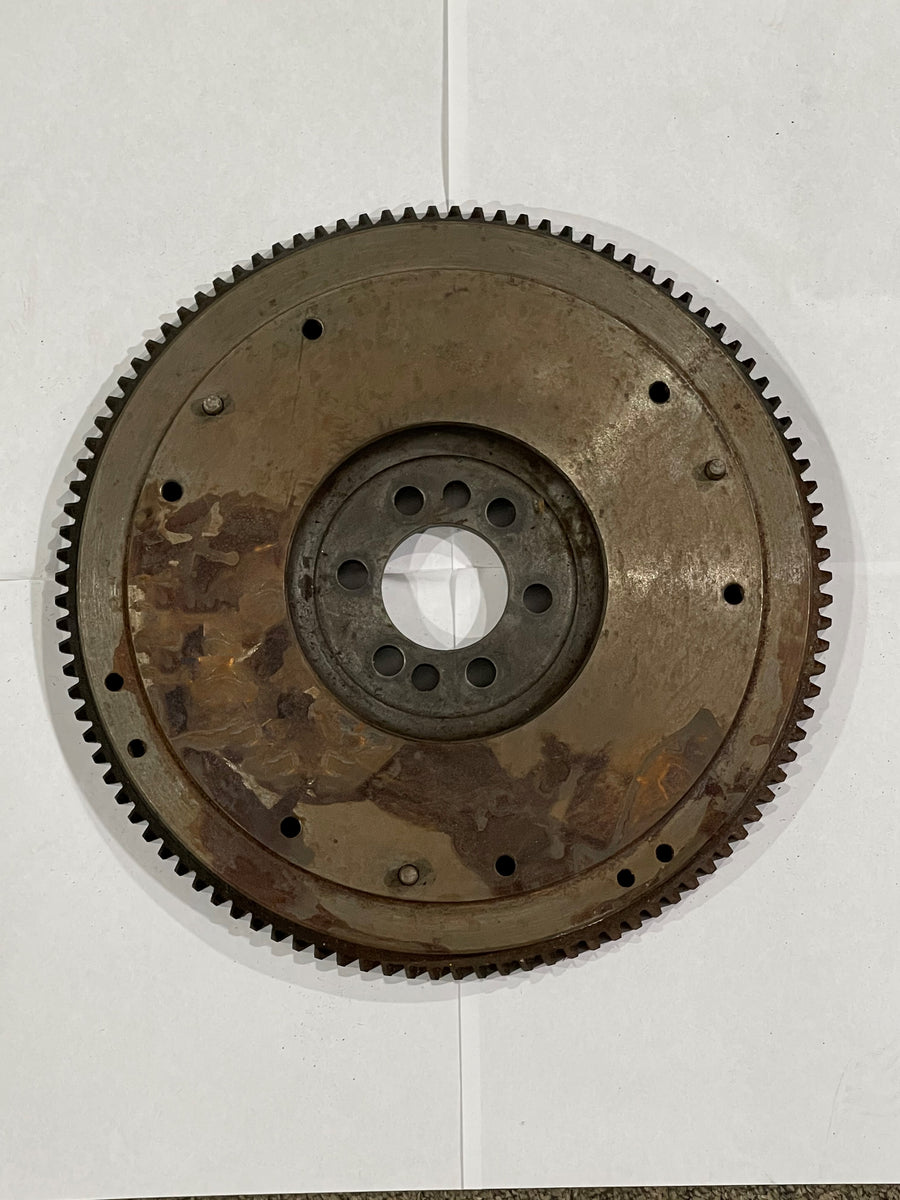 FLYWHEEL MGB MKII 5 BEARING MACHINED FACE WITH ORIGINAL USED RING GEAR