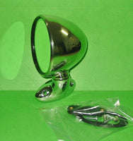 PAIR - UNIVERSAL RIGHT & LEFT HAND STAINLESS STEEL DOMED BULLET MIRROR premium quality - INCLUDES DELIVERY