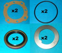 KIT OF 8 - REAR HUB - GASKET, O RING, OIL SEAL, LOCK WASHER SPRITE MIDGET - INCLUDES DELIVERY