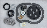 KIT OF 9 - TIMING CHAIN GEAR KIT MGA MGB INCL TENSIONER & CAST GEARS - INCLUDES DELIVERY