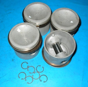 PISTON SET MGB 5 BEARING 010 HIGH COMPRESSION CIRCLIP TYPE - INCLUDES DELIVERY