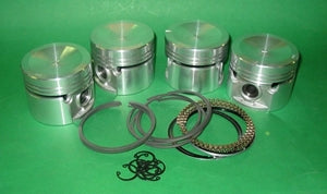 PISTON SET MGB 5 BEARING 060 HIGH COMPRESSION CCLIP + PRESS FIT + RINGS - INCLUDES DELIVERY