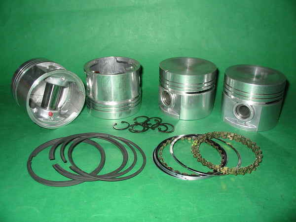 PISTON SET MGB 5 BEARING 030 HIGH COMPRESSION CCLIP + PRESS FIT + RINGS - INCLUDES DELIVERY
