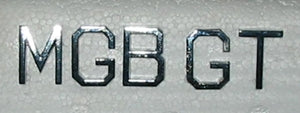 BADGE SET MGB GT LETTERS - INCLUDES DELIVERY