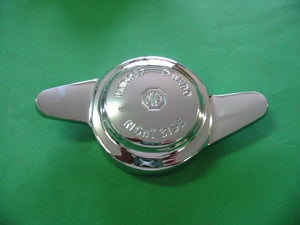 SET OF 2 - MGA MGB KNOCK ON RIGHT + LEFT HAND 12TPI EARED WITH MG LOGO - INCLUDES DELIVERY