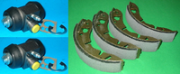 SET OF 6 - BRAKE SHOES + WHEEL CYLINDERS REAR SPRITE MIDGET + MINI - INCLUDES DELIVERY