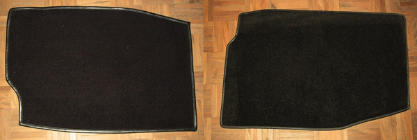 PAIR - REAR FLOOR CARPET RIGHT + LEFT HAND MGB 1962 > LOOP PILE - INCLUDES DELIVERY