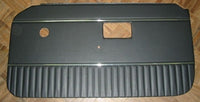 TKA4147/8  PAIR - DOOR LINER MGB SOFT TOP 1972 > 1976 BLACK/CHROME BEADING - INCLUDES DELIVERY