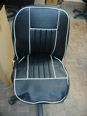 SC204AW CARSET - SEAT COVER SPRITE 3 1965 > 1968 BLACK/WHITE - INCLUDES DELIVERY