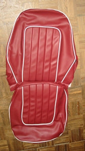 SCR3030 CARSET - SEAT COVER SPRITE 2A RED/WHITE HORSESHOE - INCLUDES DELIVERY