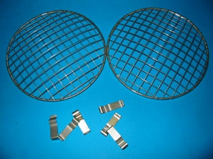 CARSET - HEADLAMP MESH MGA MGB MINI MIDGET MG TF TD STAINLESS STEEL - INCLUDES DELIVERY