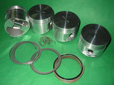 PISTON SET MGB 5 BEARING 060 FORGED FLAT ROSS FORGED CIRCLIP TYPE - INCLUDES DELIVERY