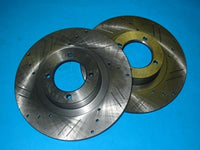 PAIR - BRAKE DISC DRILLED & GROOVED MGA - INCLUDES DELIVERY