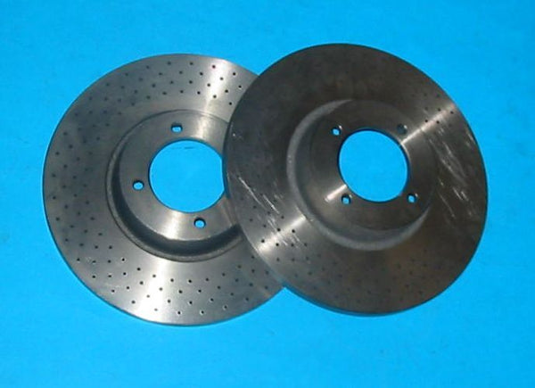 PAIR - BRAKE DISC MGB V8 DRILLED - INCLUDES DELIVERY