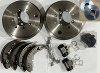 SET - SPRITE MIDGET BRAKE DISC DRILLED & GROOVED + PADS + DRUMS + WHEELS CYLINDERS + SHOE SPRING KIT + SHOES PREMIUM QUALITY - INCLUDES DELIVERY