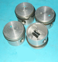 PISTON SET MGB 5 BEARING STD FLAT TOP COMPETITION not blocks with cut out - INCLUDES DELIVERY