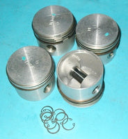 PISTON SET MGB 5 BEARING STD HIGH COMPRESSION 9.3 + CIRCLIP not flat top - INCLUDES DELIVERY