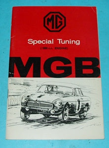 AKD4034A MGB SPECIAL TUNING BOOK chrome bar cars - INCLUDES DELIVERY