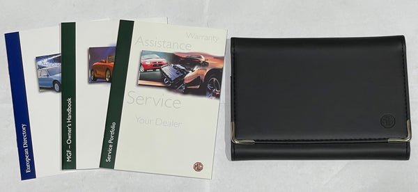 MGF OWNER'S HANDBOOK WITH WALLET AS SUPPLIED WITH NEW CAR - INCLUDES DELIVERY