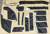 TKA6141 TRIUMPH TRIM KIT TR3A BLACK WITH WHITE PIPING - INCLUDES DELIVERY